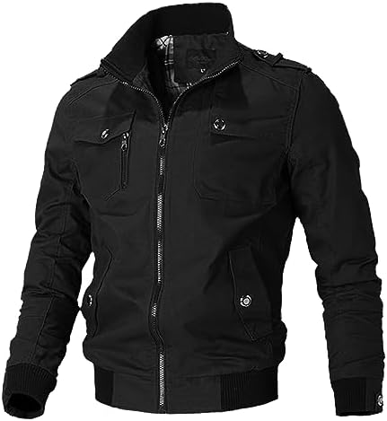 INVACHI Men's Thick Winter Jacket With Hood,Fleece Lining Cotton